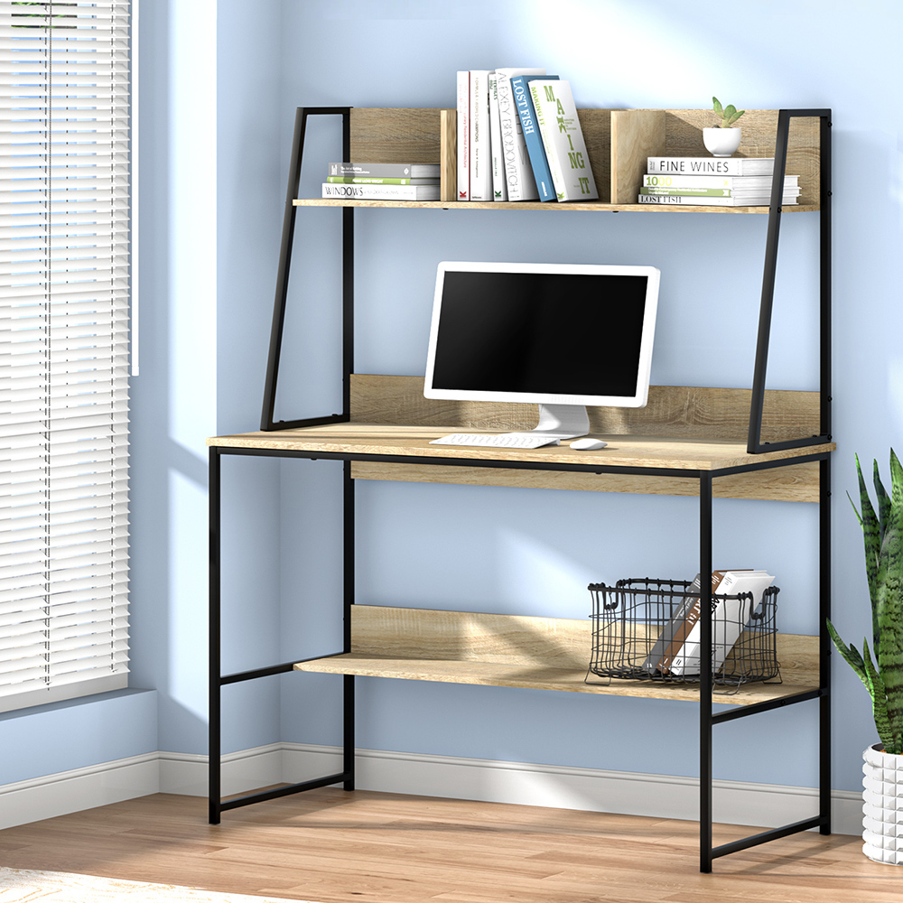Artiss 100cm Computer Desk with Bookshelf in 2 Colours