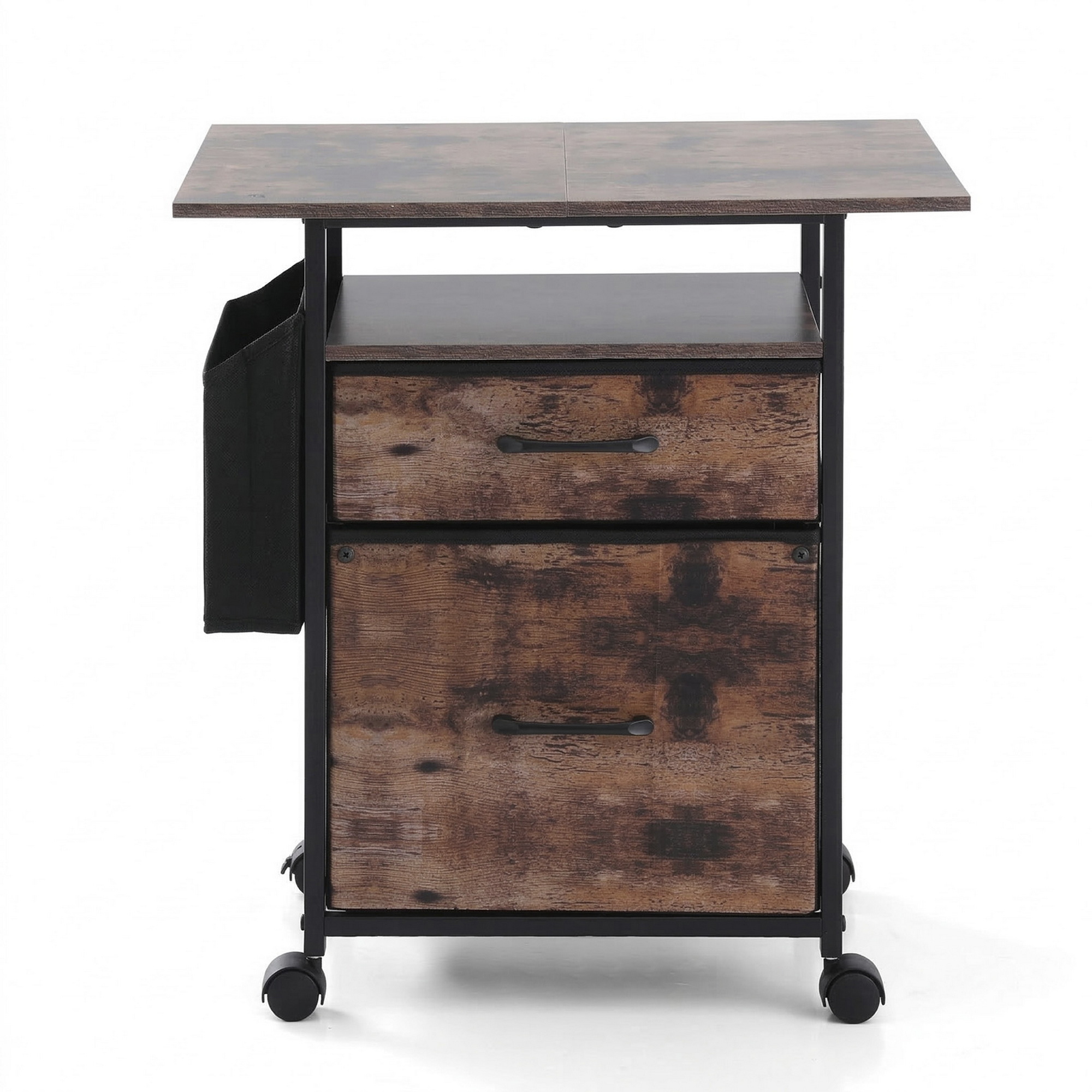 Artiss 2 Drawer Rolling File Cabinet with Printer Stand view 4