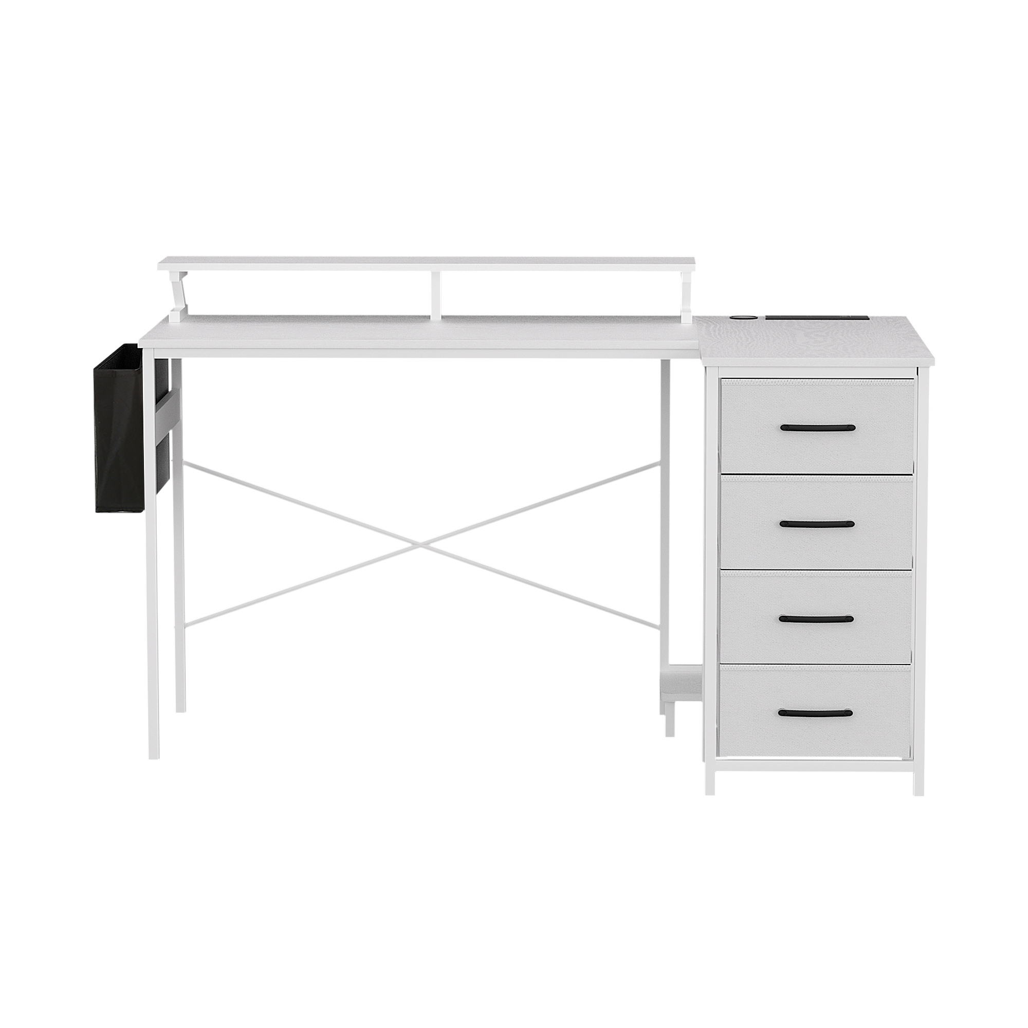 Artiss 140cm L Shaped Gaming Desk with LED Lights view 4