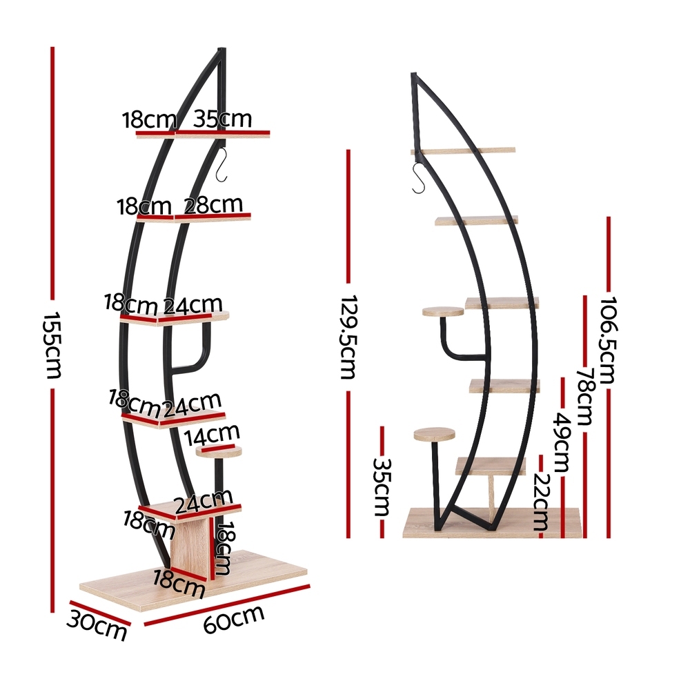 Artiss 6 Tier Ladder Plant Stand Corner Shelf view 3