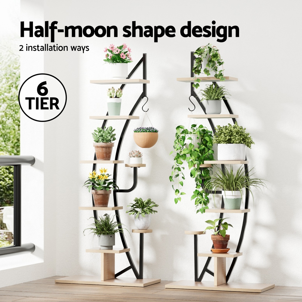 Artiss 6 Tier Ladder Plant Stand Corner Shelf view 5