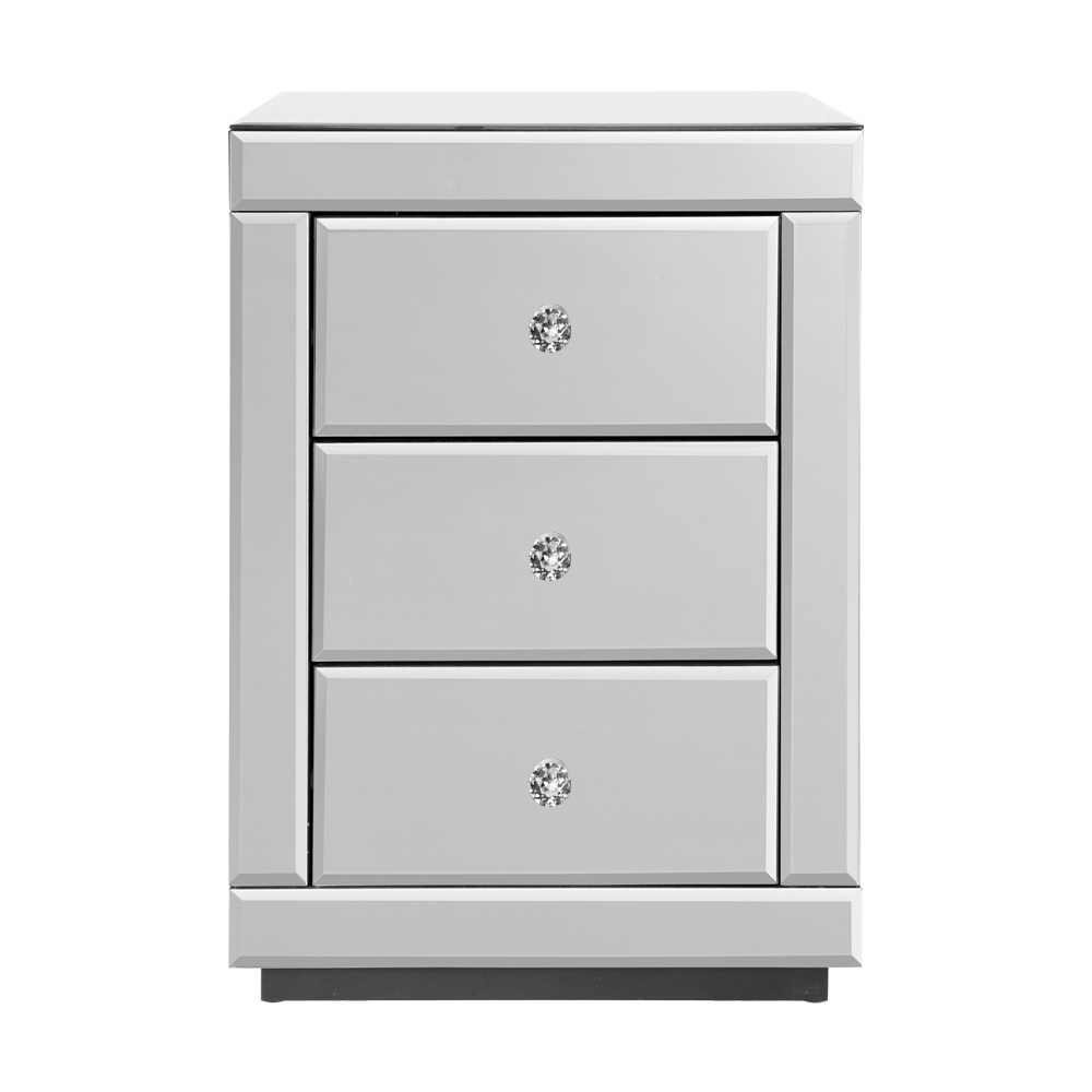 Artiss Presia Bedside Table Set of 2, Mirrored Glass view 3