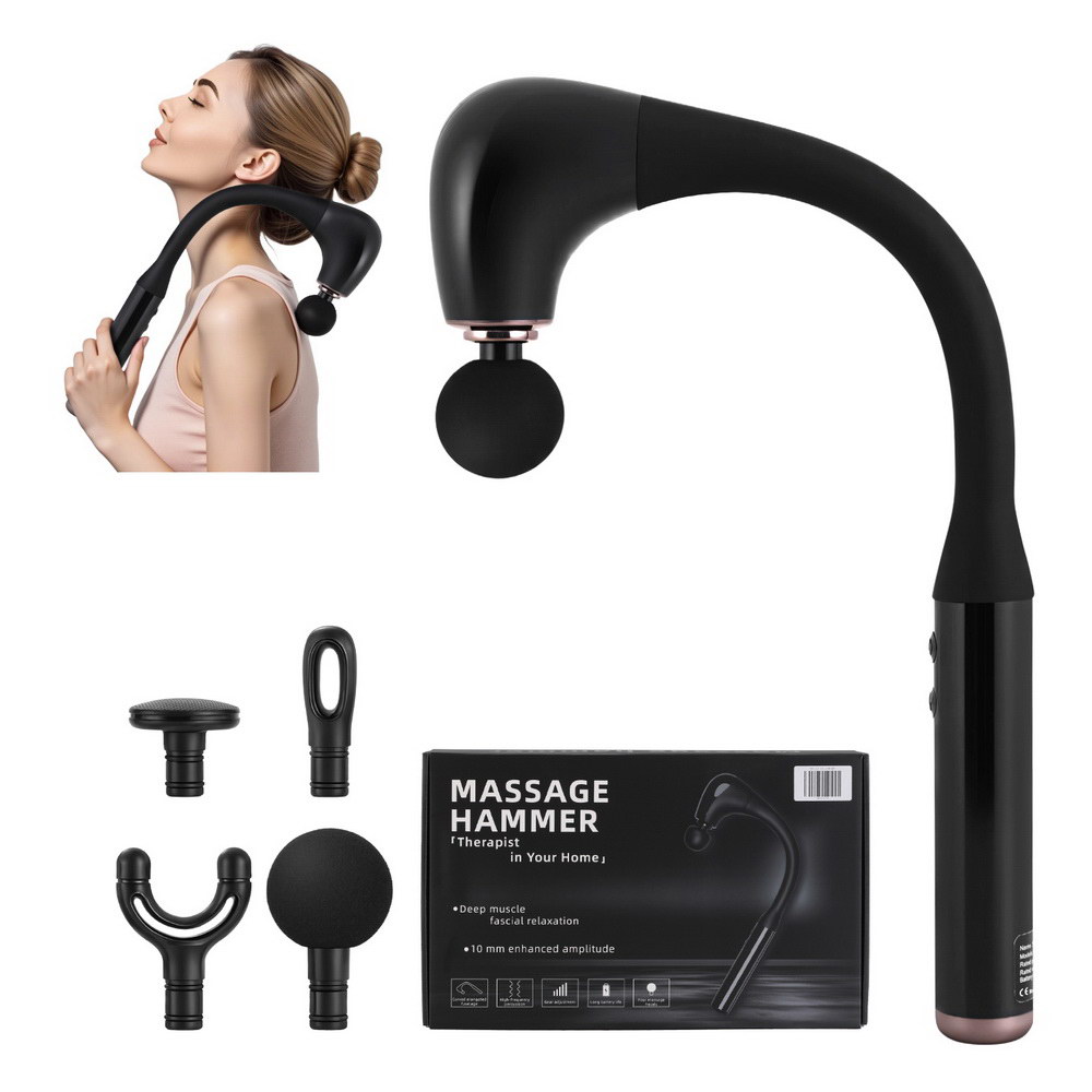 Everfit U-Shaped Massage Gun Extended Handle 4 Heads