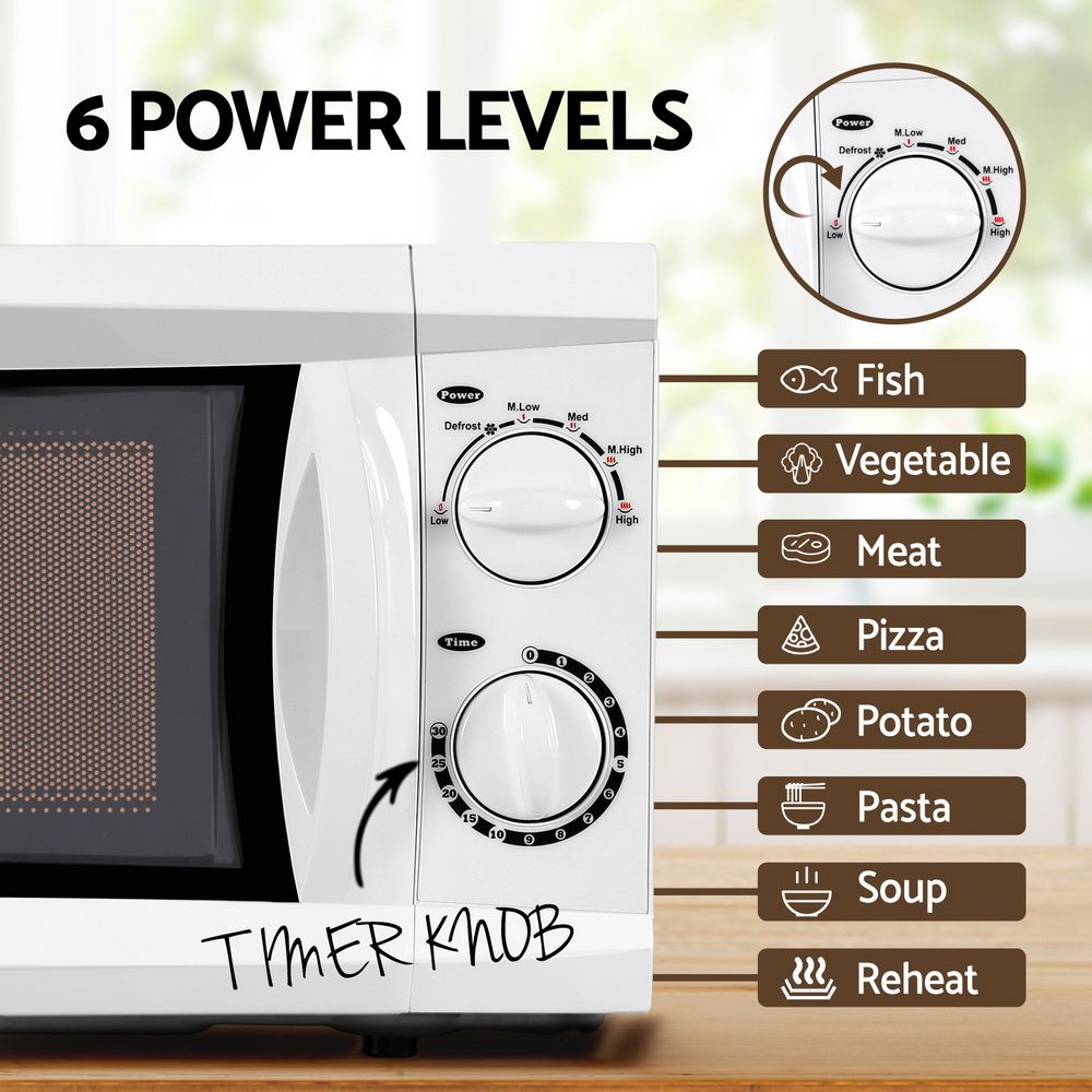 Devanti 20L Microwave Oven 800W White view 4