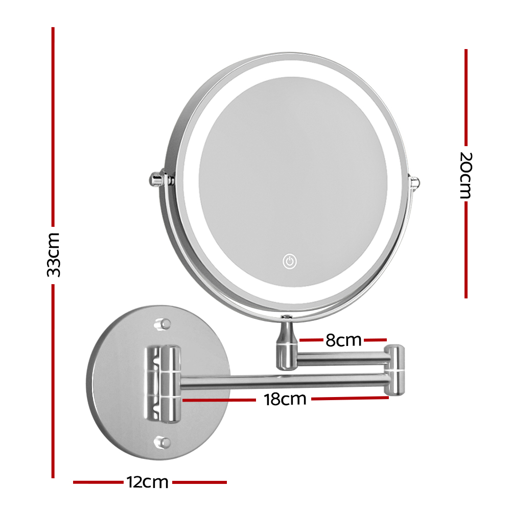 Embellir Extendable Makeup Mirror 10X LED, Silver & More view 2
