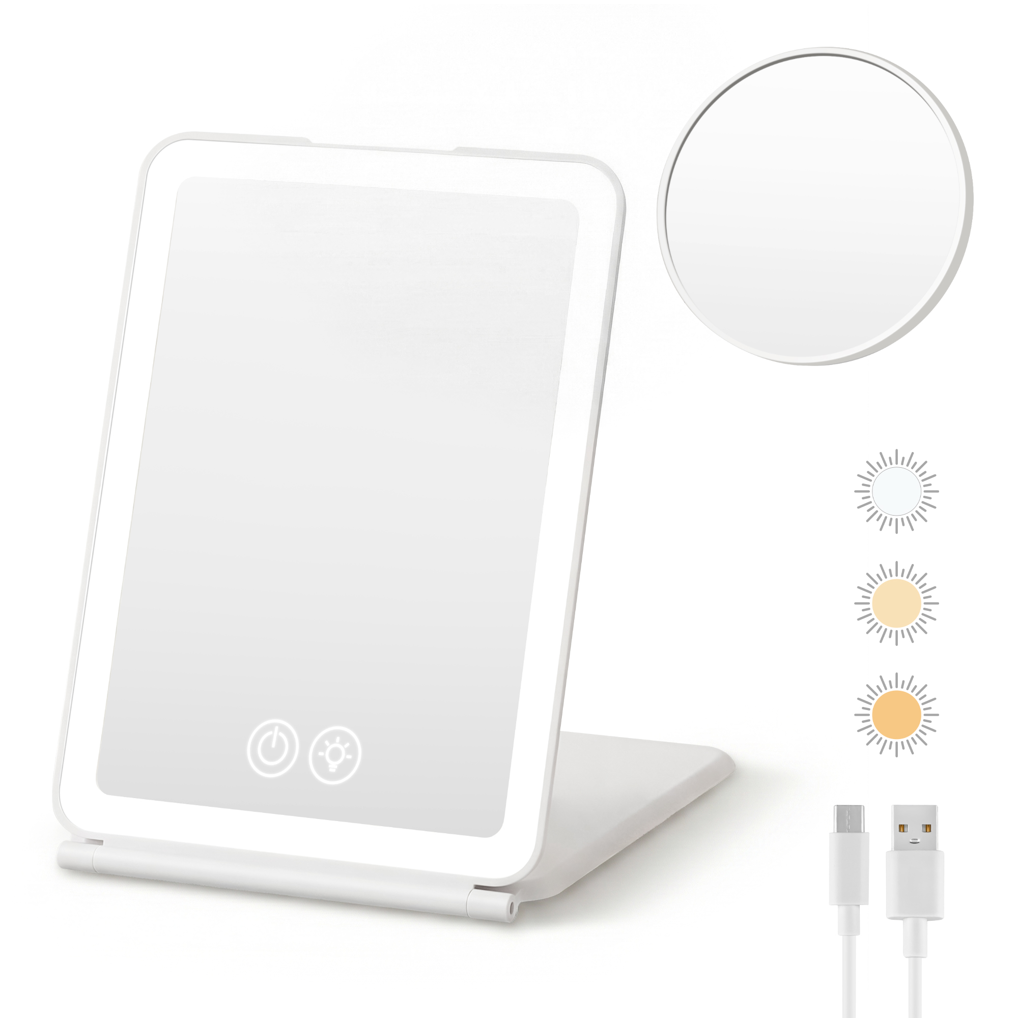 Embellir Portable Travel Makeup Mirror with Lights, 10x