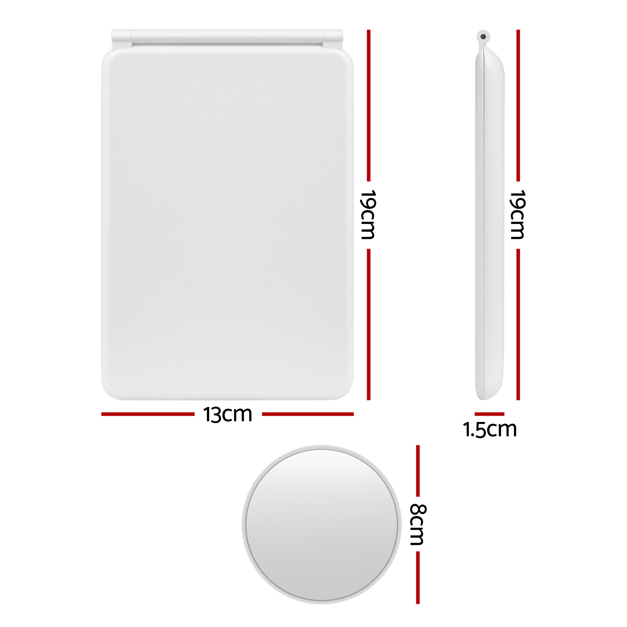 Embellir Portable Travel Makeup Mirror with Lights, 10x view 2
