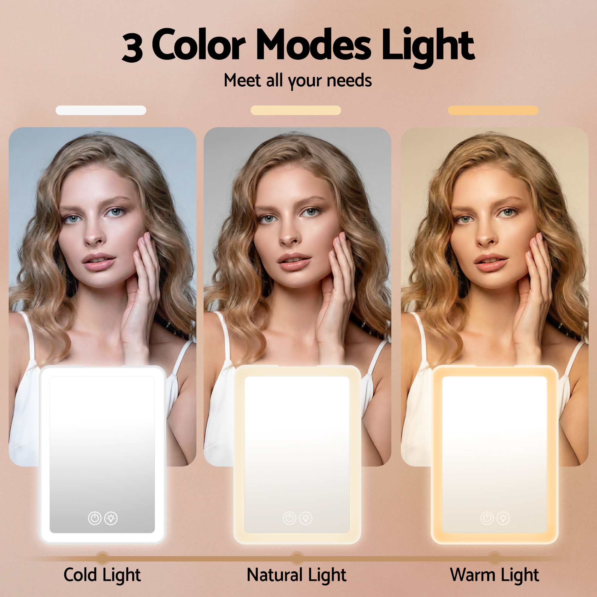 Embellir Portable Travel Makeup Mirror with Lights, 10x view 4