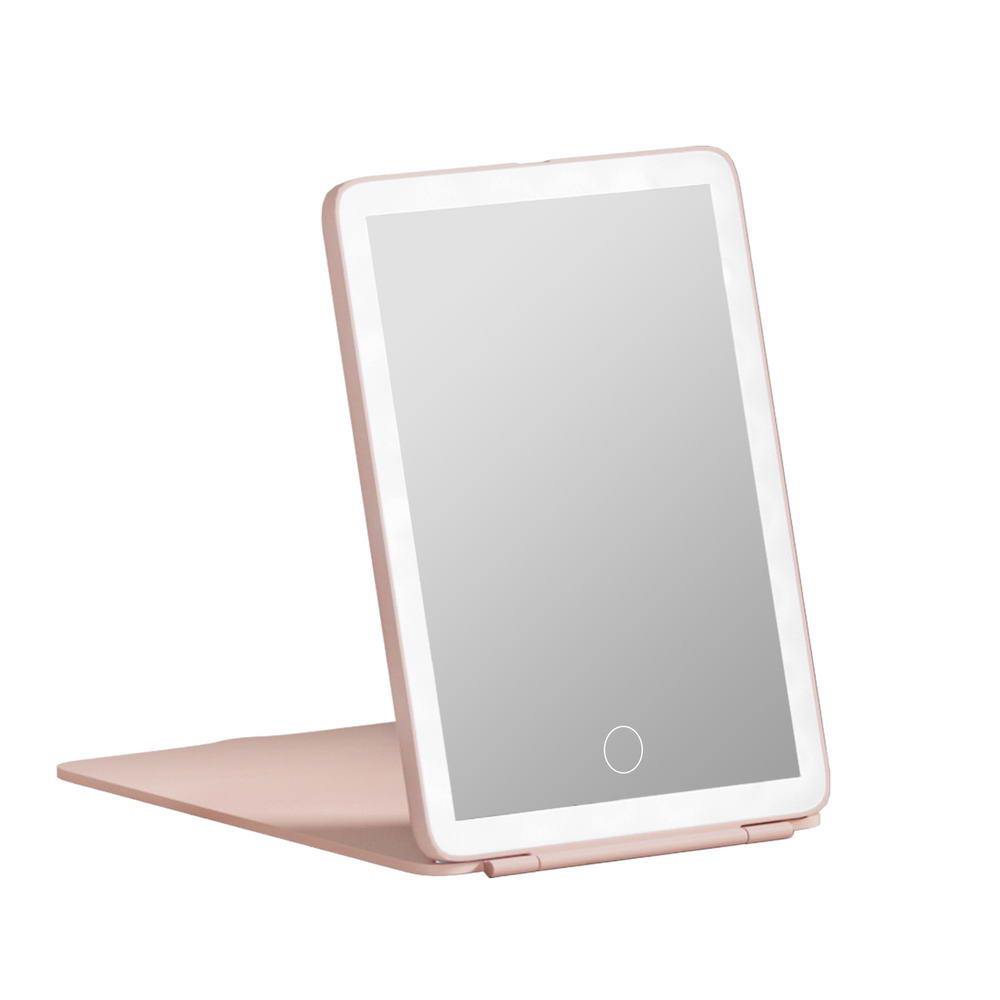 Embellir Compact Makeup Mirror LED Foldable Travel, Pink