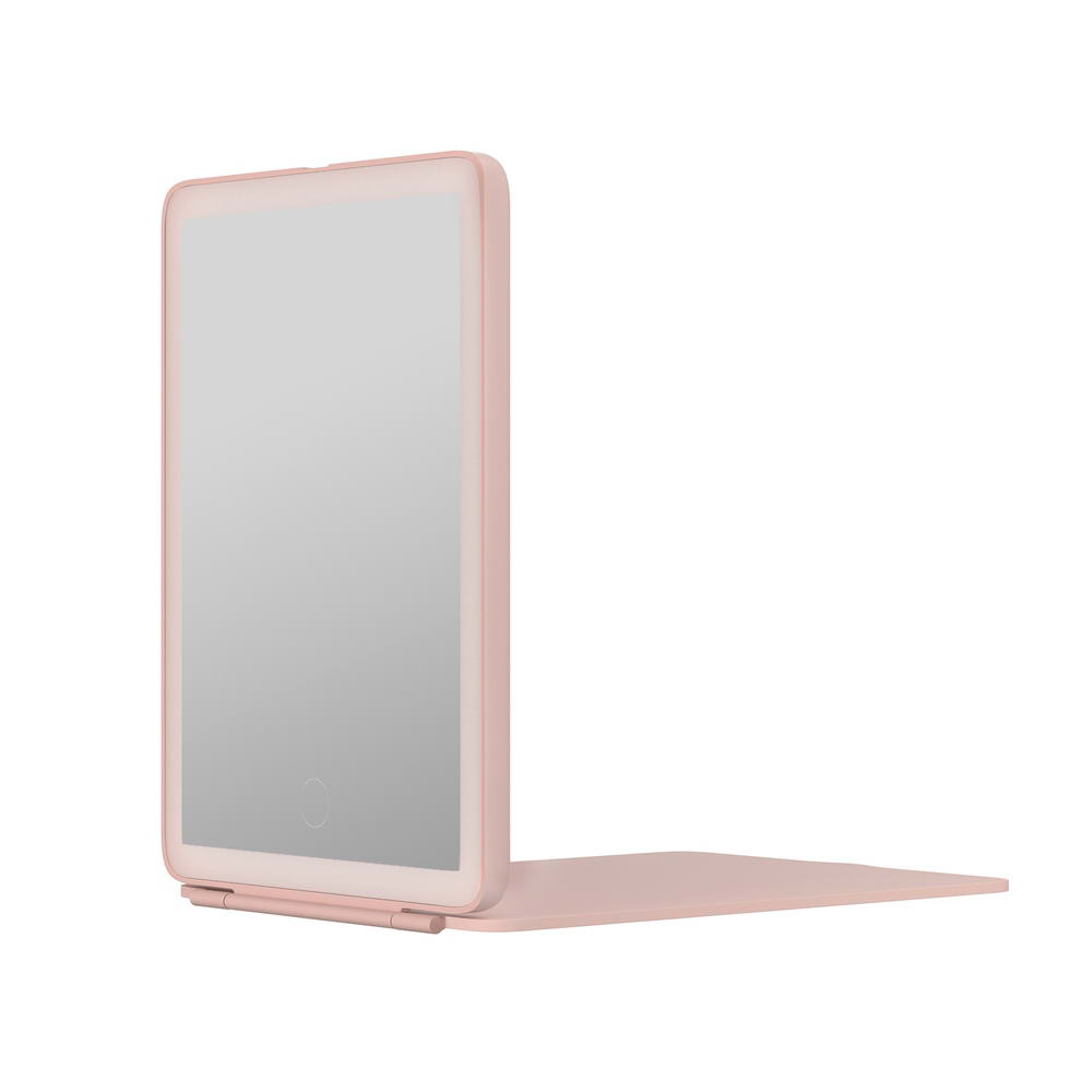 Embellir Compact Makeup Mirror LED Foldable Travel, Pink view 3