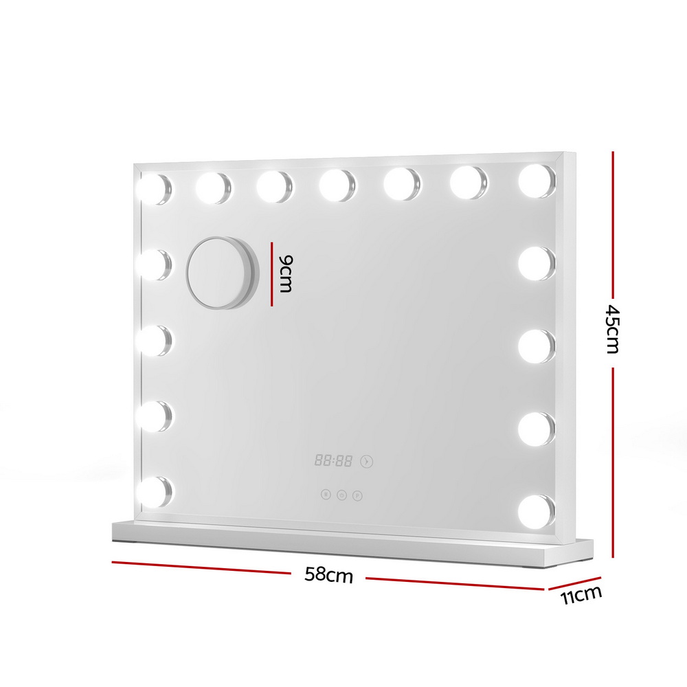 Embellir Makeup Mirror 58x45cm LED Vanity Tabletop White view 2