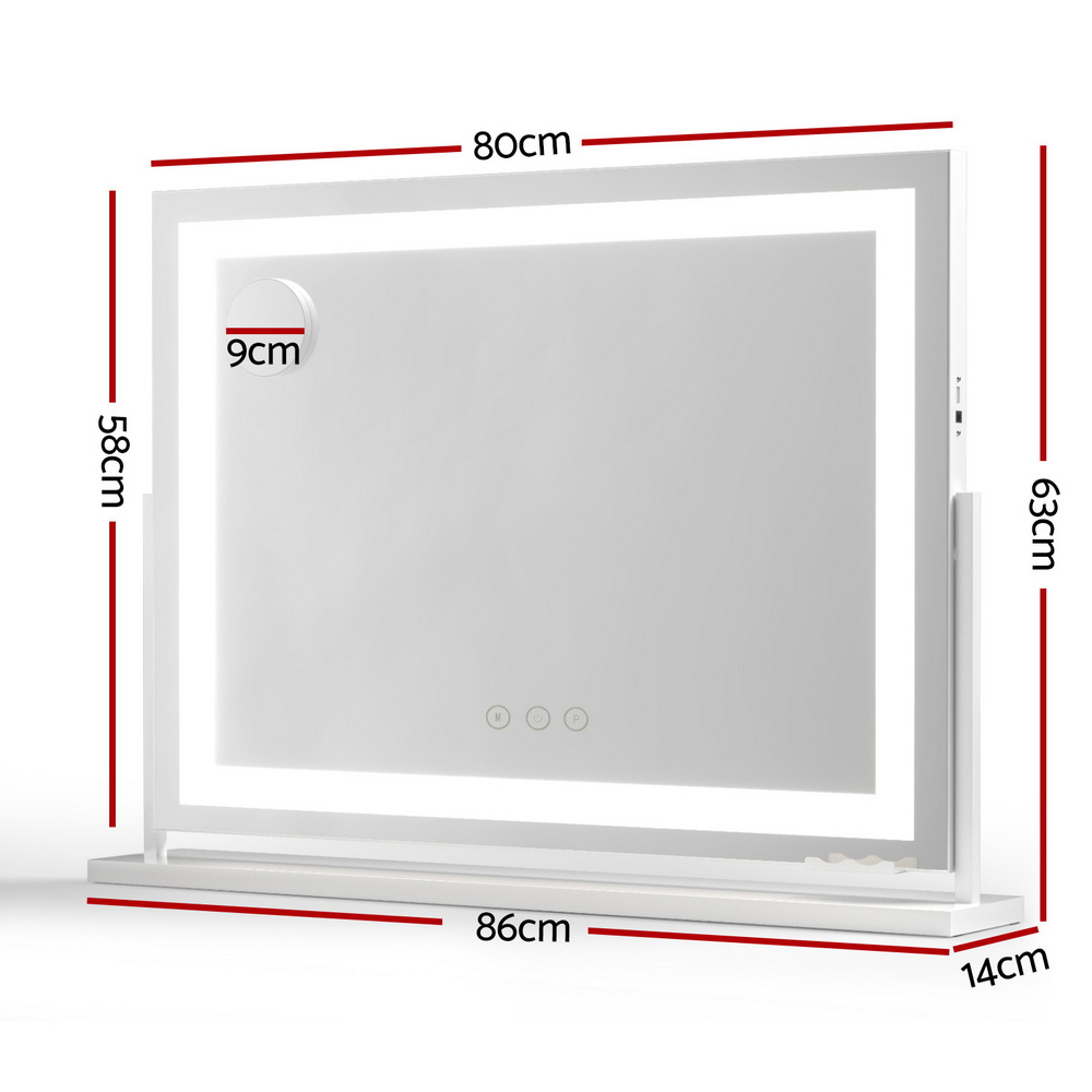 Embellir Makeup Mirror 80x58cm Rotatable USB 10x Magnifier view 2