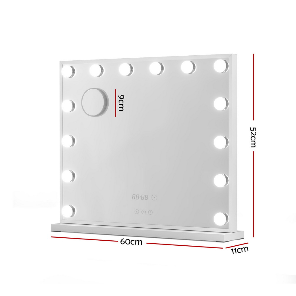 Embellir Makeup Mirror 60x52cm LED Vanity Tabletop White view 2