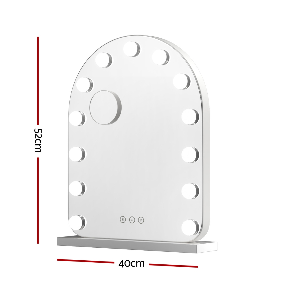 Embellir Makeup Mirror 40x50cm Arch LED 5x Magnifier White view 2
