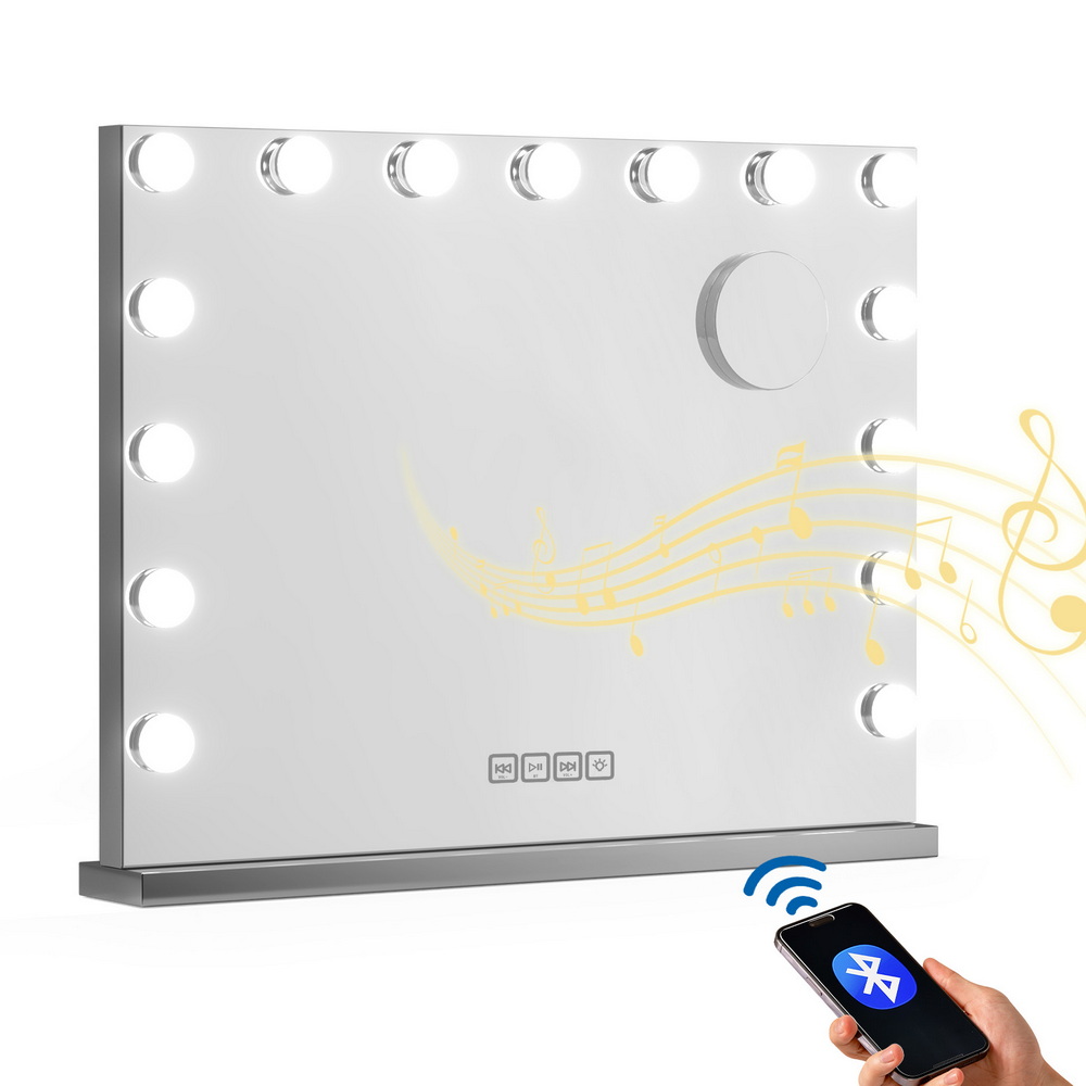Embellir Bluetooth Wall Makeup Mirror 58x46cm Hollywood
