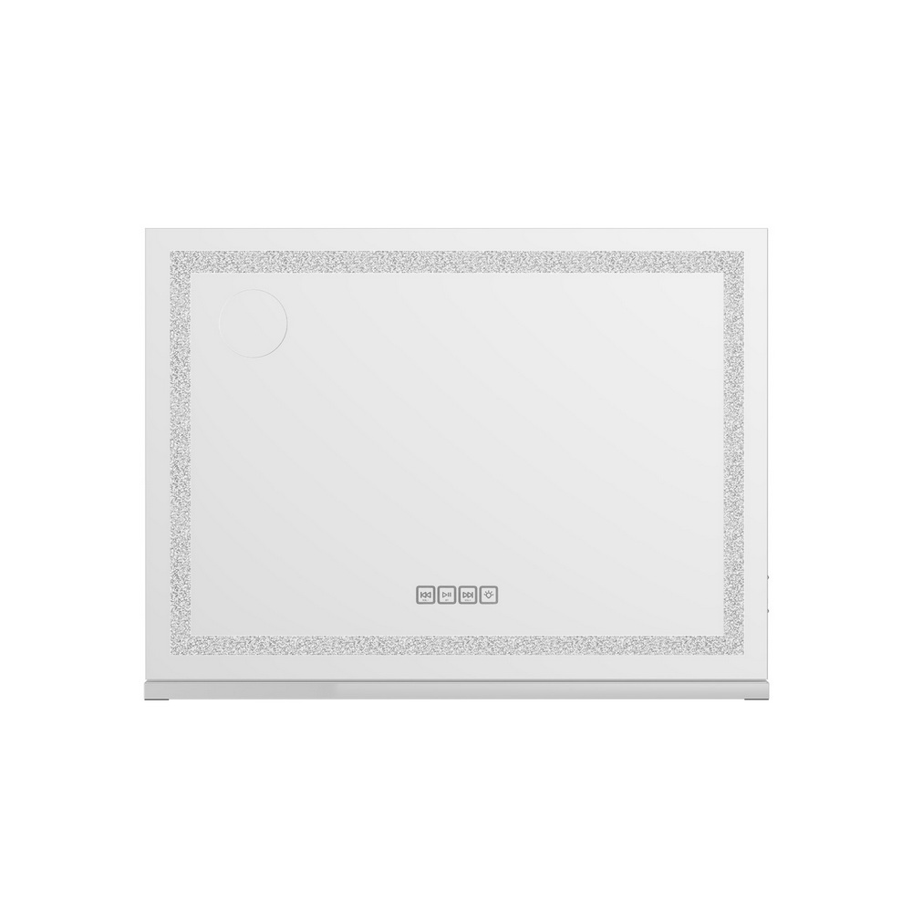 Embellir Bluetooth Makeup Mirror 58x46cm Hollywood, Crystal view 3