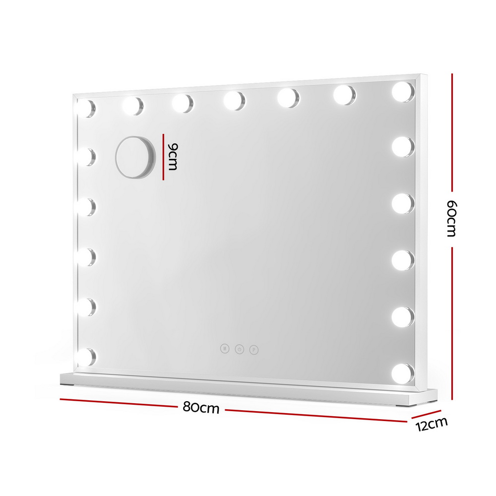 Embellir Makeup Mirror 80x58cm LED Wall Tabletop view 2