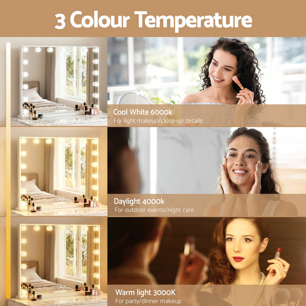 Embellir Makeup Mirror 80x58cm LED Wall Tabletop view 4