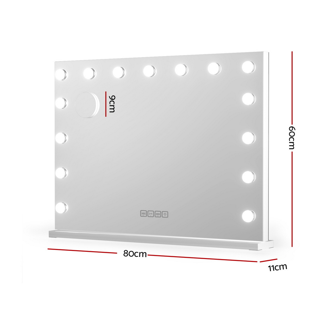 Embellir Bluetooth Wall Makeup Mirror 80x58cm Hollywood view 2