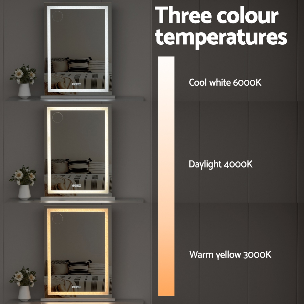 Embellir Bluetooth Makeup Mirror 58x80cm Hollywood, Crystal view 5