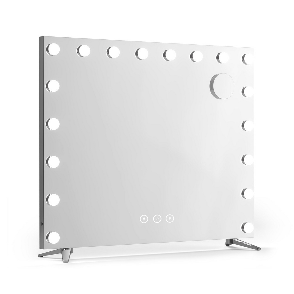Embellir Hollywood Makeup Mirror 80x65cm LED, Silver Legs