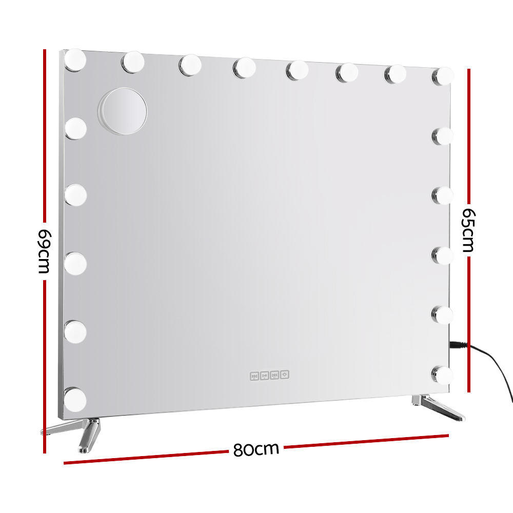 Embellir Bluetooth Wall Makeup Mirror 80x65cm Hollywood view 2