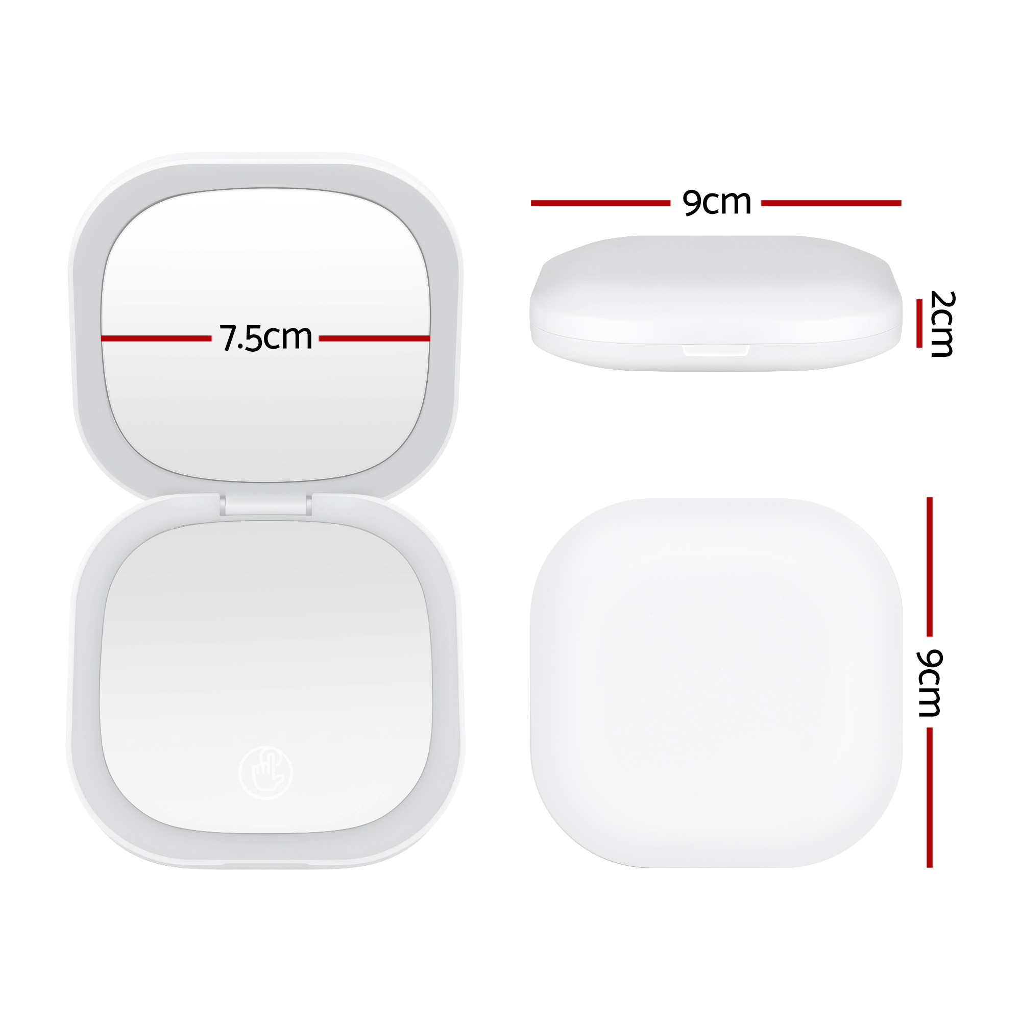 Embellir LED Compact Mirror 10X, Square & More Styles view 2