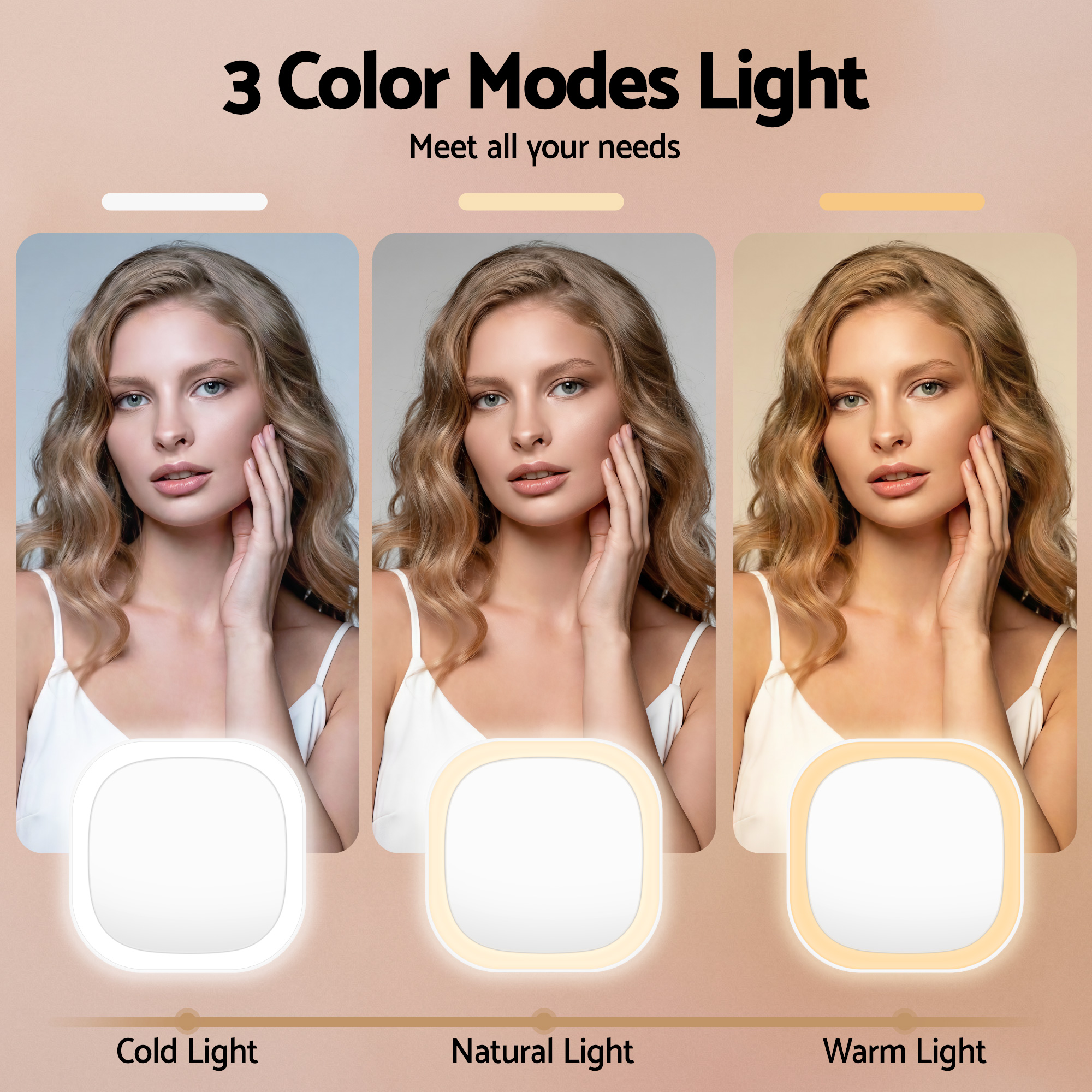 Embellir LED Compact Mirror 10X, Square & More Styles view 5
