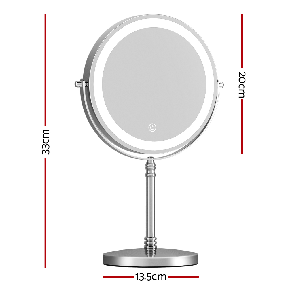 Embellir Makeup Mirror 20x20cm 10X LED, Tabletop view 2