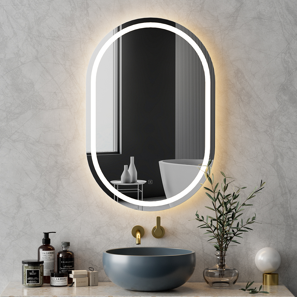 Embellir Oval LED Wall Mirror 50x75cm, Home Decor view 4
