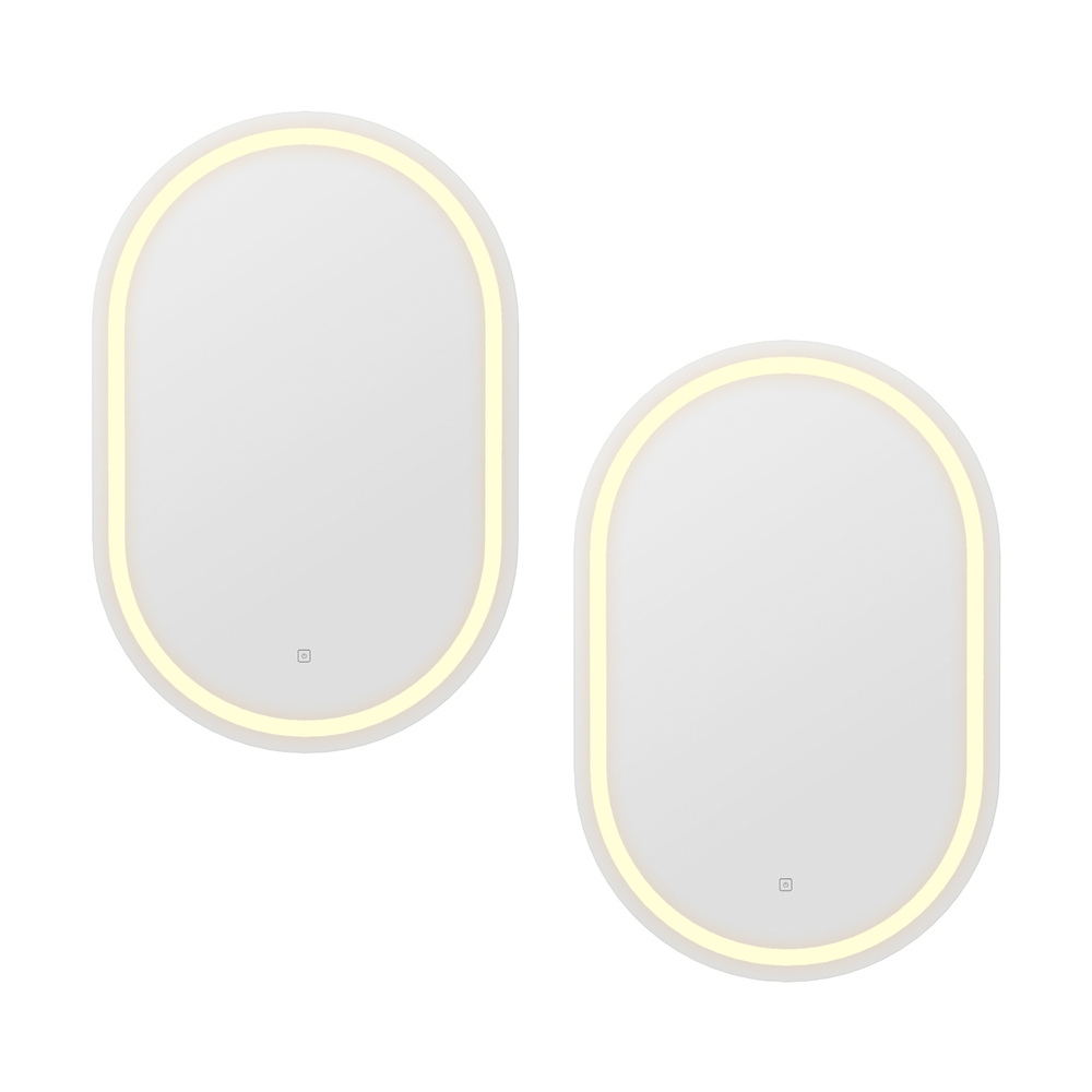 Embellir Oval LED Wall Mirror 50x75cm Bathroom Vanity