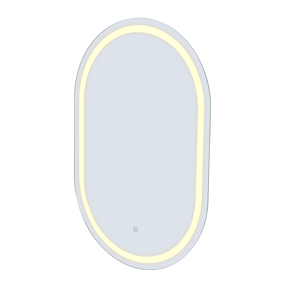 Embellir Oval LED Wall Mirror 50x75cm Bathroom Vanity view 3