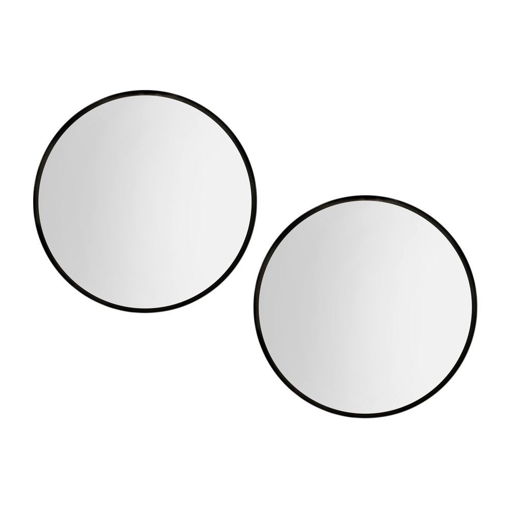 Embellir Round Wall Mirror Black, 70cm & More Sizes