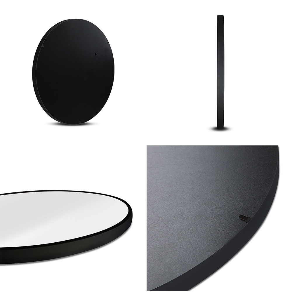 Embellir Round Wall Mirror Black, 70cm & More Sizes view 3