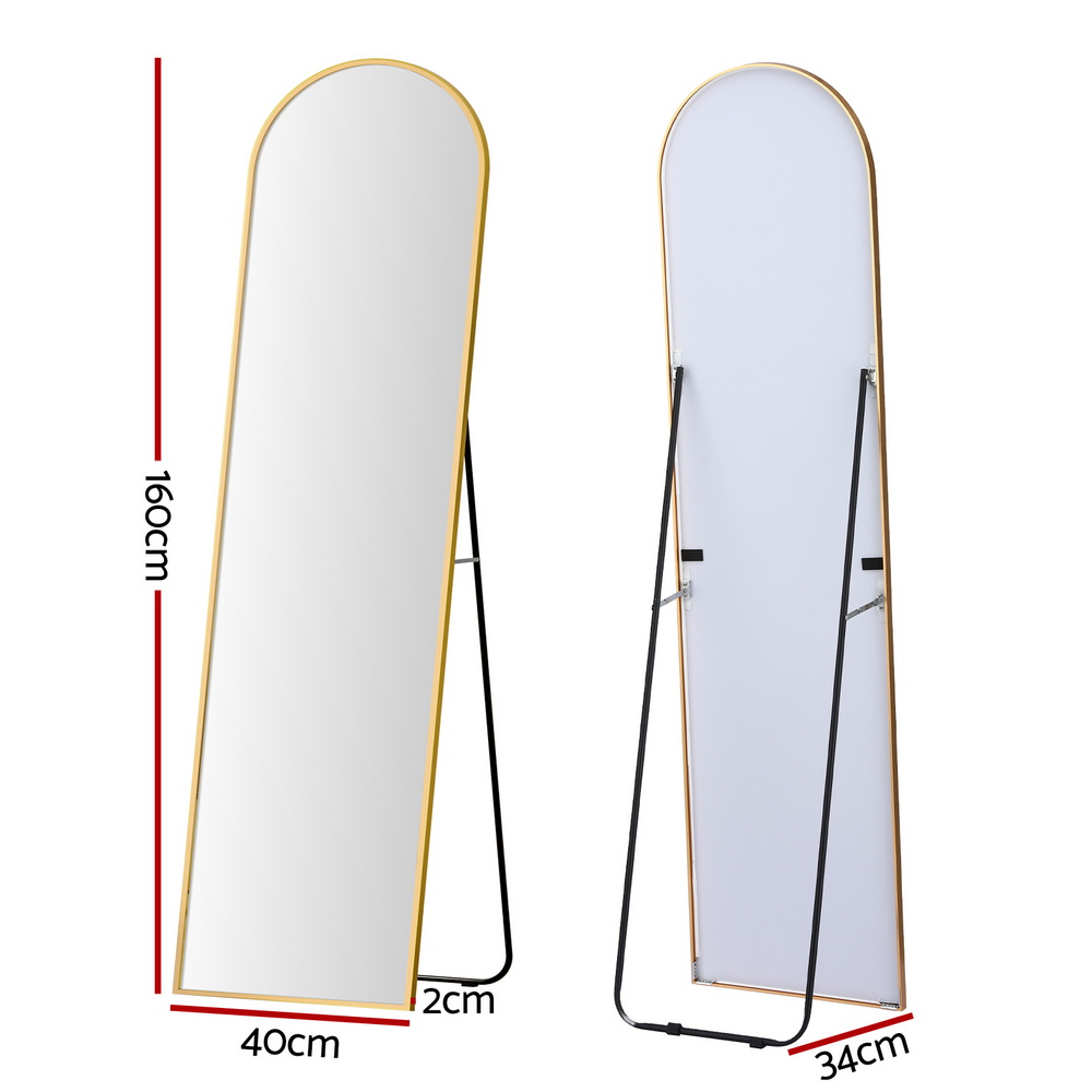 Embellir Full Length Mirror 160cm, Gold Arch Frame view 2