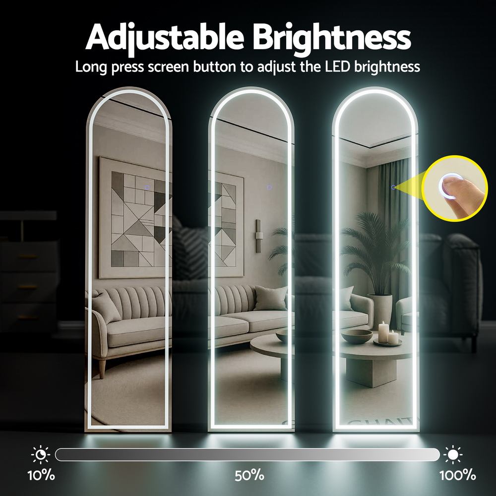 Embellir LED Full Length Mirror 160cm, Freestanding view 4