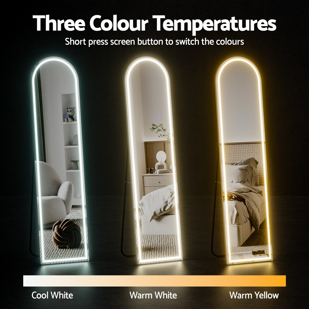 Embellir LED Full Length Mirror 160cm, Freestanding view 5