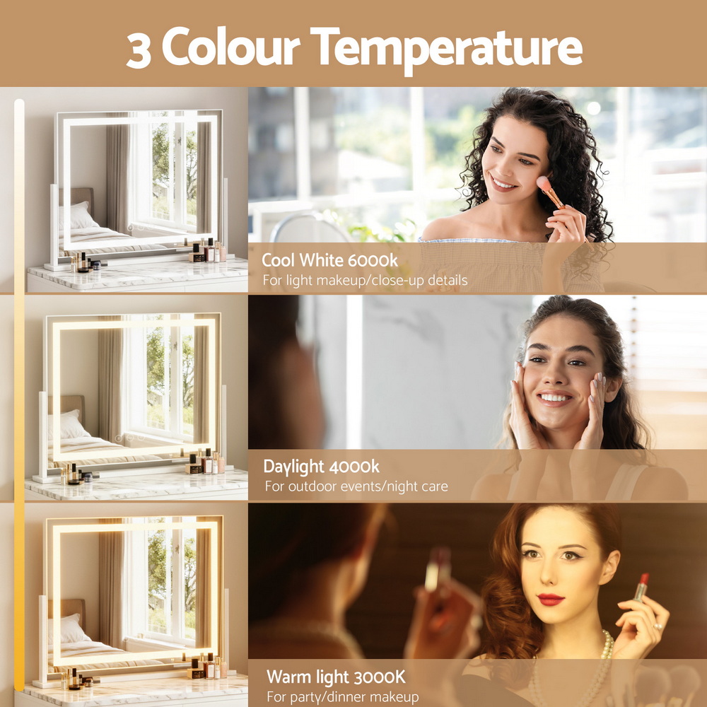 Embellir Makeup Mirror 58x46cm Rotatable USB 10x Magnifier view 4