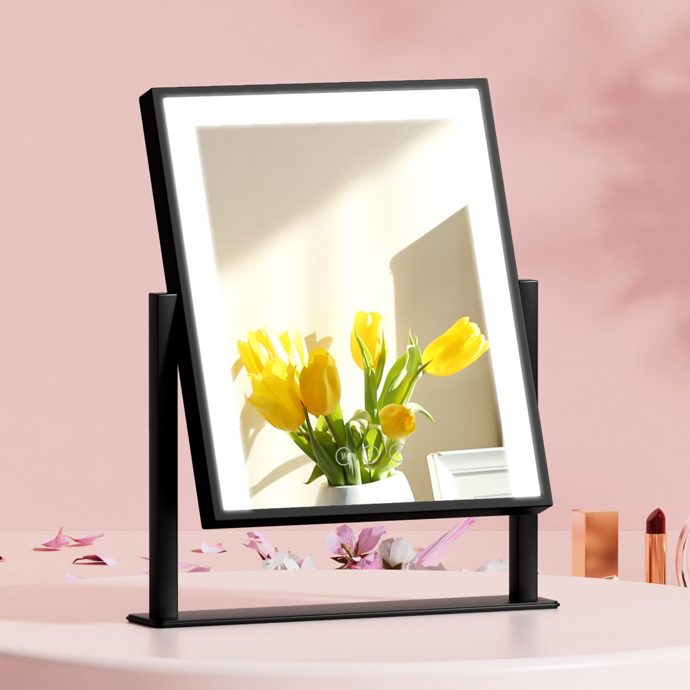 Embellir Makeup Mirror 25x30cm LED Vanity Black, 4 Options