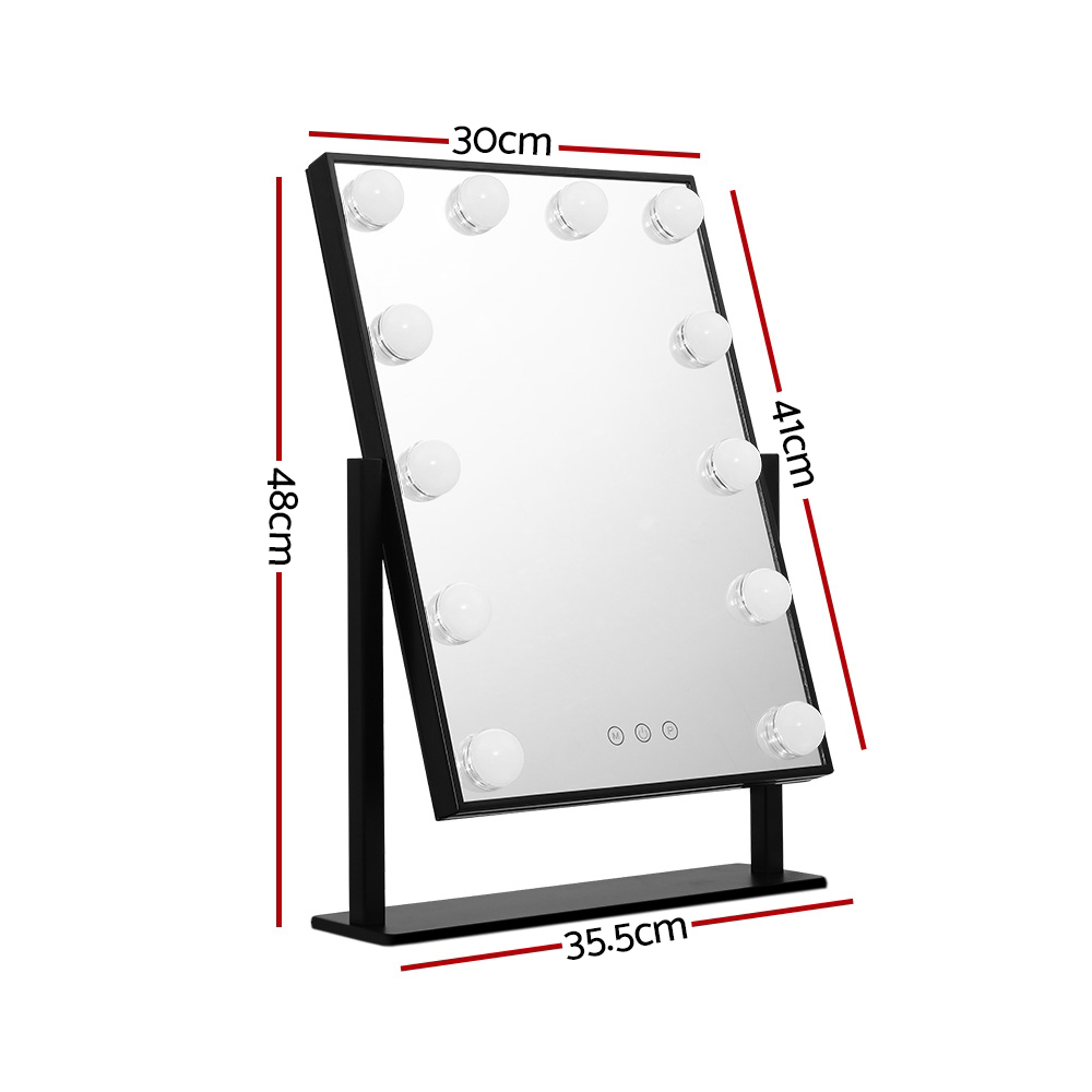 Embellir Makeup Mirror 30x48cm LED Vanity Tabletop view 2