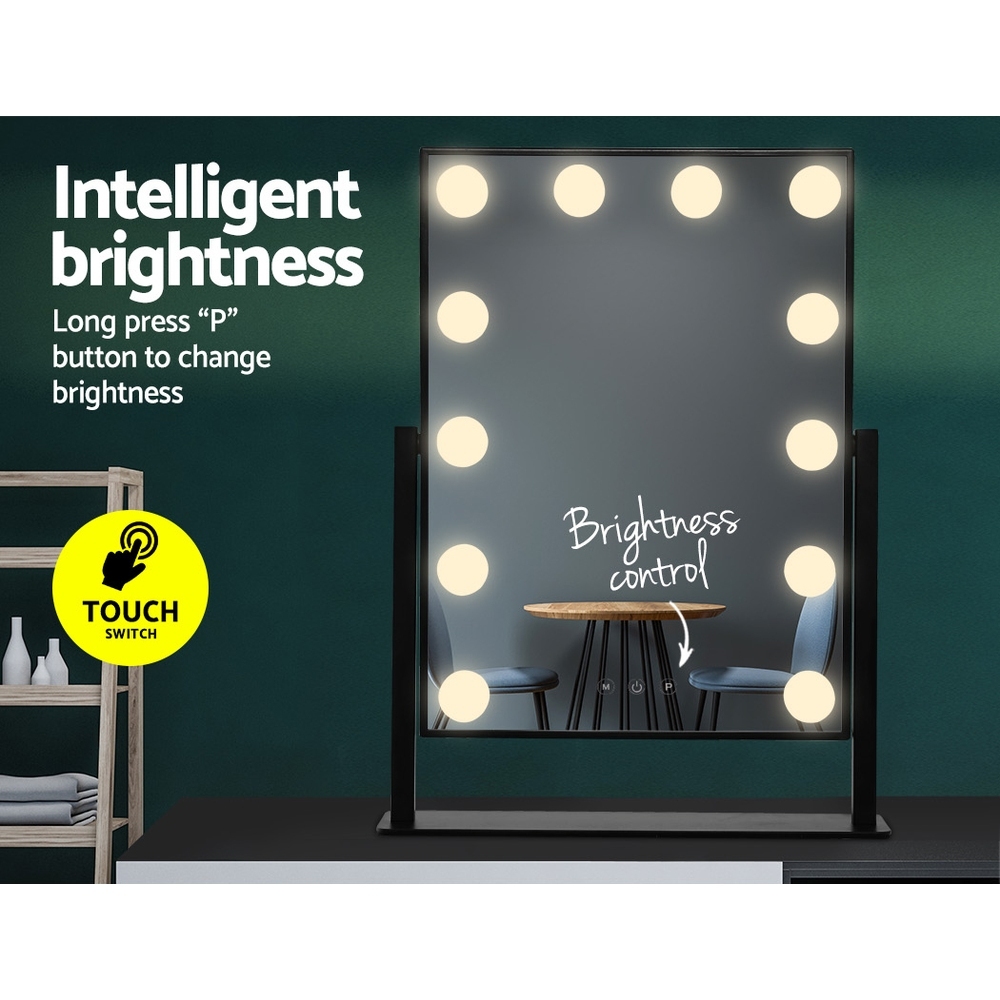 Embellir Makeup Mirror 30x48cm LED Vanity Tabletop view 4