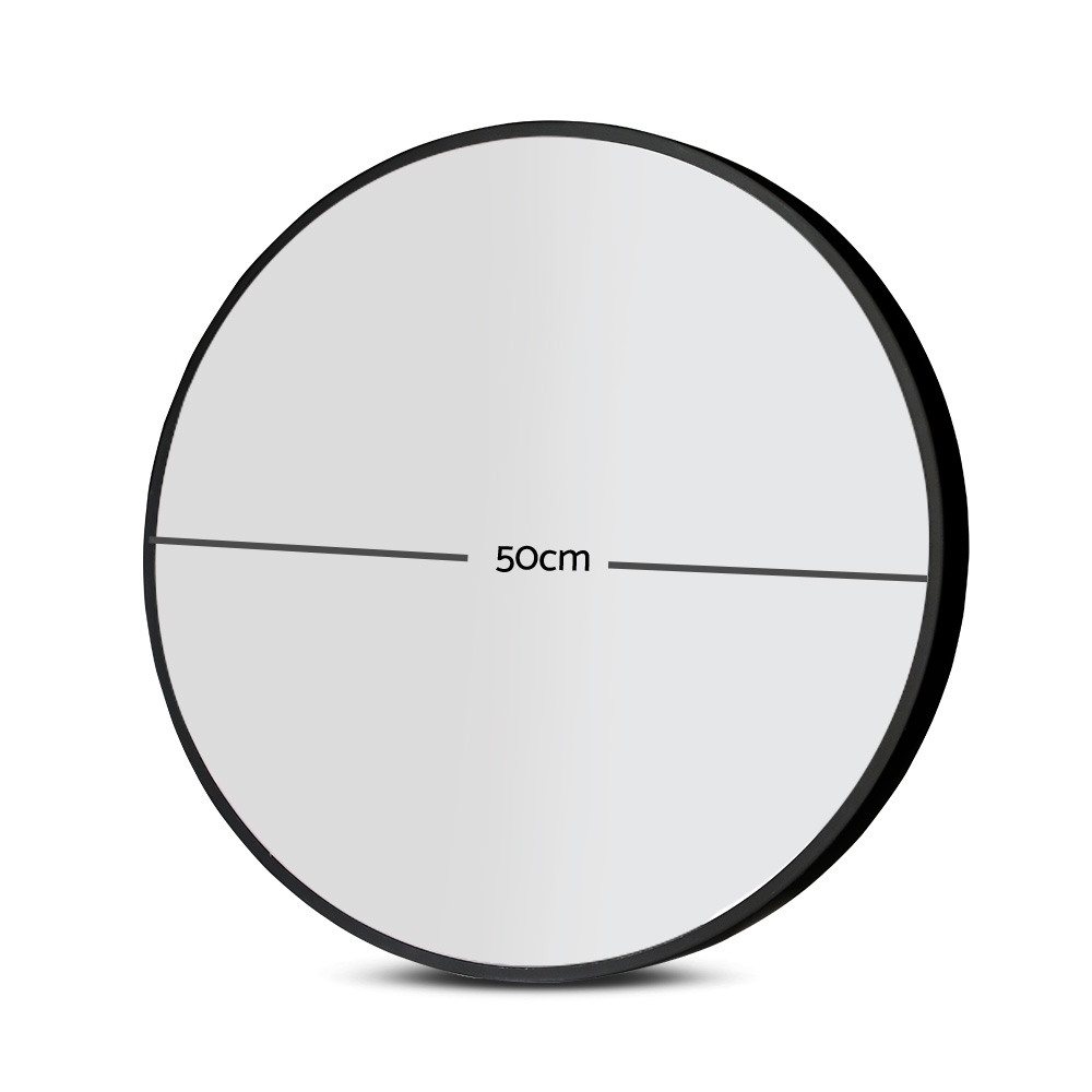 Embellir Round Wall Mirror Black 50cm, 4 Options view 2