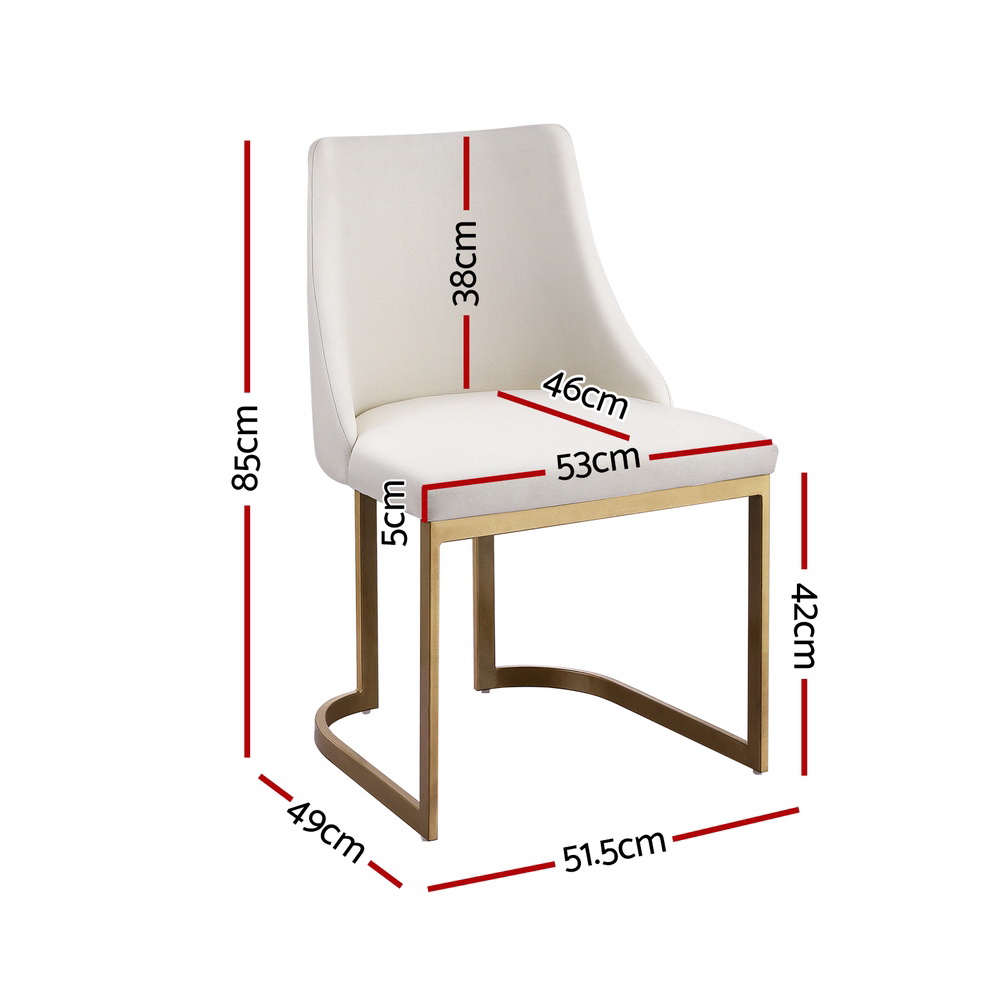Artiss Balen Linen Fabric Dining Chairs, Beige view 2