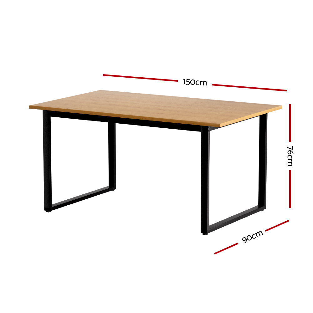 Artiss Rectangular Wooden Dining Table 6 Seater Cafe Style view 2