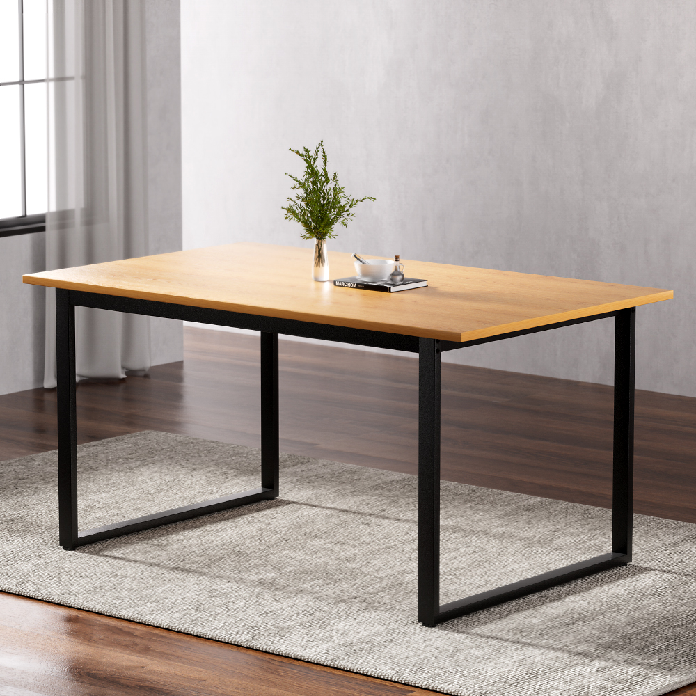 Artiss Rectangular Wooden Dining Table 6 Seater Cafe Style view 5