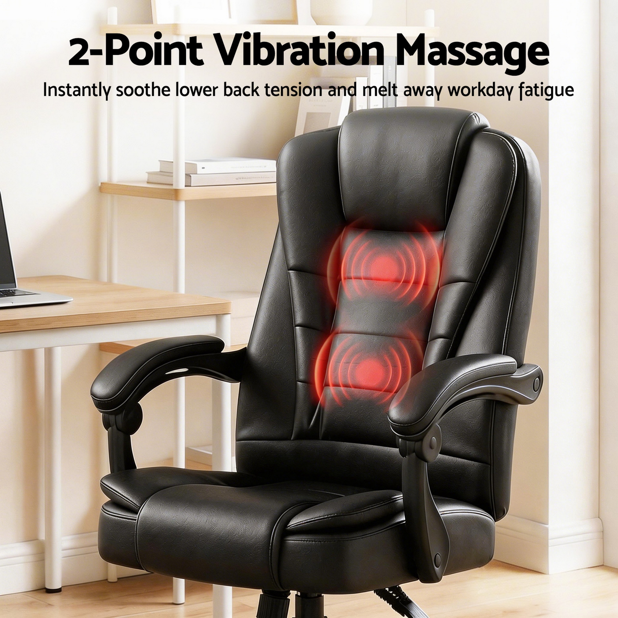 Artiss Massage Office Chair Executive Gaming PU Leather view 4
