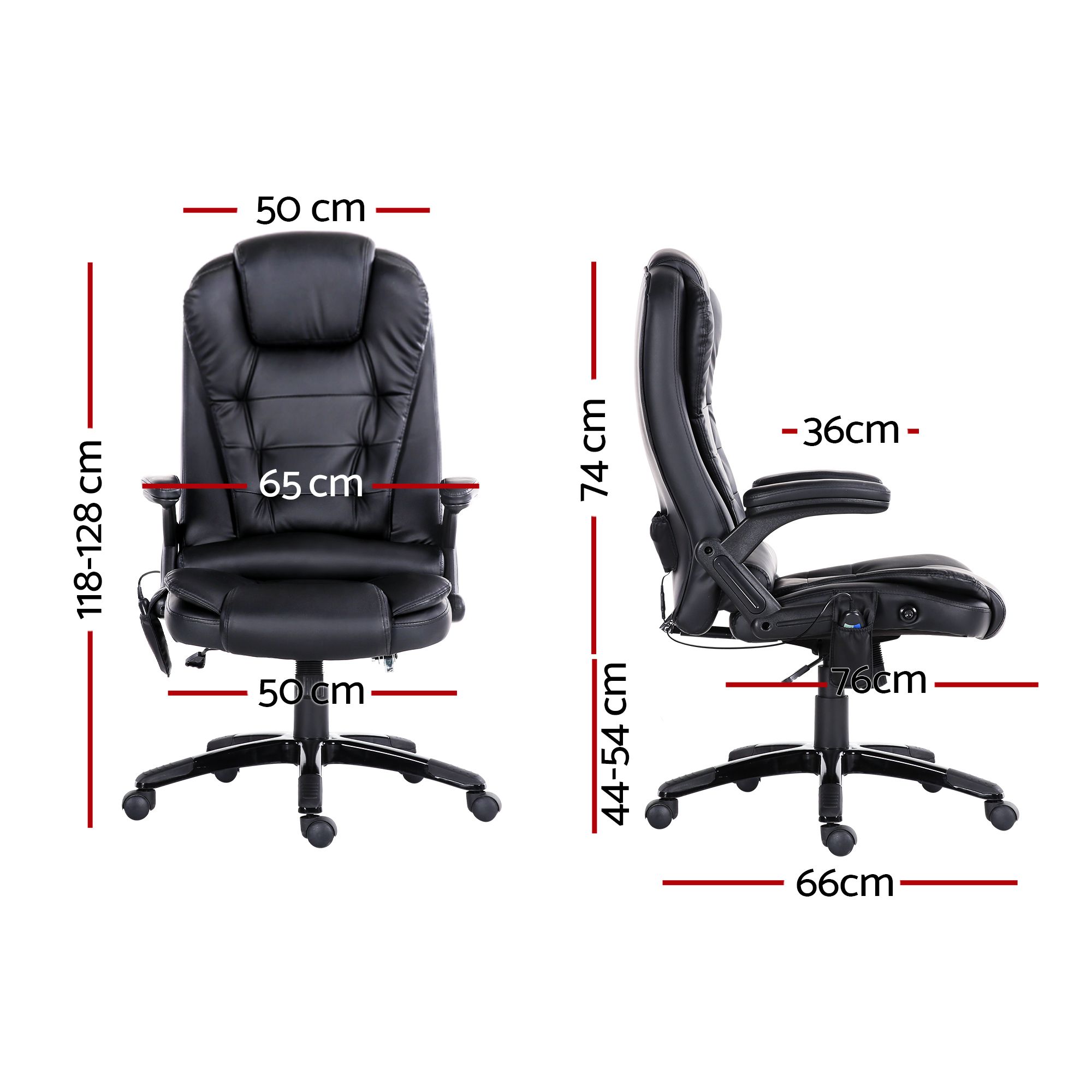 Artiss 8-Point Heated Recliner Office Chair, 2 Colours view 2