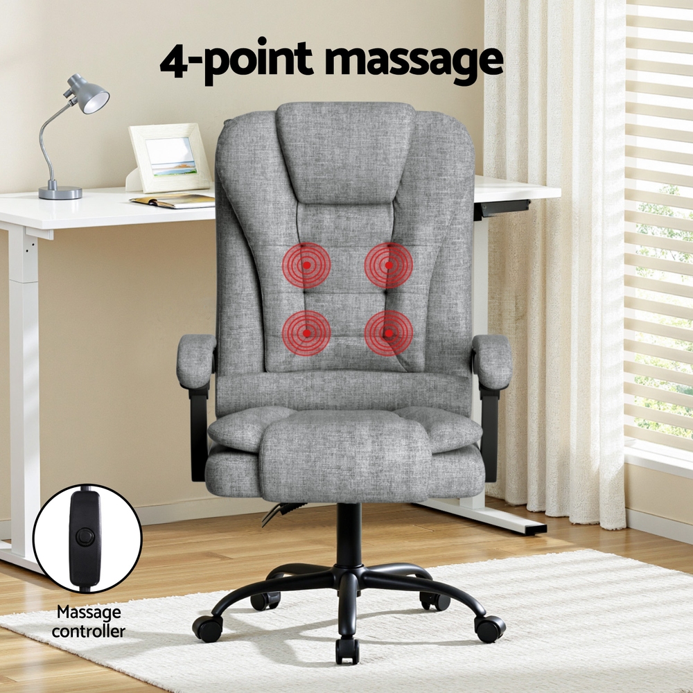 Artiss Executive Office Chair 4-Point Massage Recline view 4