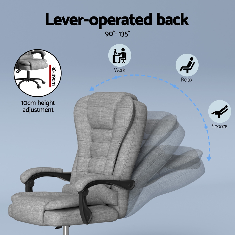 Artiss Executive Office Chair 4-Point Massage Recline view 5