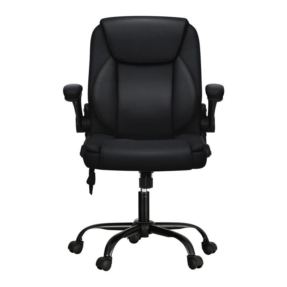 Artiss 2 Point Massage Office Chair with Mid Back Leather view 3